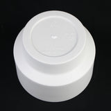 White plastic cap with branding on a black background 3-Piece White Plastic Planter Pot Set – Modern Pedestal Base