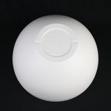 2-Piece White Plastic Planter Bowls – Modern Minimalist Design with a central logo on a black background