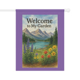 Welcome to My Garden – Rocky Mountain Wildflower Banner, Outdoor Decoration, Floral Flag, Home Decor, Garden Sign, Patio Accessory