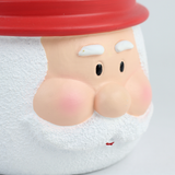 Santa or Snowman Christmas Planter – Single Piece – Festive Cement Holiday Pot