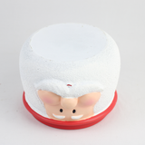 Santa or Snowman Christmas Planter – Single Piece – Festive Cement Holiday Pot