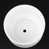 White Textured Stoneware Planter with Pedestal Base