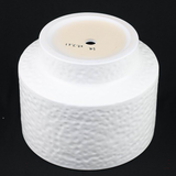 White Textured Stoneware Planter with Pedestal Base