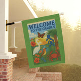 Lowcountry Garden Welcome Banner – “Sunrise on the Marsh” - Floral Outdoor Decor, Gardening Gift, Butterfly Garden Sign, Home & Patio Decor
