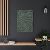Deep Green Monstera Canvas Print – Botanical Wall Art
