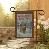 Welcome Christmas, Buck Deer Garden Banner