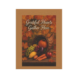 Grateful Hearts Gather Here Autumn Cornucopia Garden Flag