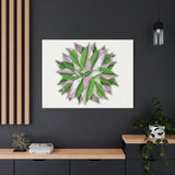 Syngonium Tricolor Pattern Canvas Print – Botanical Wall Art
