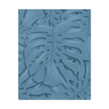 Cerulean Blue Monstera Canvas Print – Botanical Wall Art