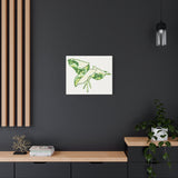 Marble Syngonium Canvas Print – Botanical Wall Art