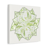Snow Queen Pothos Canvas Print – Botanical Wall Art