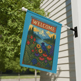 Welcome to the Pacific Northwest Garden Banner | Vibrant Floral Home Decor, Outdoor Garden Flag, Yard Decor, Welcome Sign