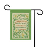 The Glory of Gardening - Alfred Austin Quote, Garden & House Banner, Outdoor Decor, Gardening Flag, Floral Home Accent, Nature Lover Gift