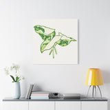 Marble Syngonium Canvas Print – Botanical Wall Art