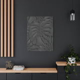 Charcoal Monstera Canvas Print – Botanical Wall Art