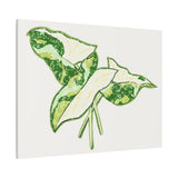 Marble Syngonium Canvas Print – Botanical Wall Art