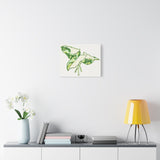 Marble Syngonium Canvas Print – Botanical Wall Art