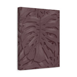 Merlot Monstera Canvas Print – Botanical Wall Art