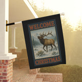 Welcome Christmas, Elk Garden Banner