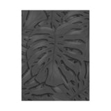 Charcoal Monstera Canvas Print – Botanical Wall Art