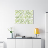 Snow Queen Pothos Pattern Canvas Print – Botanical Wall Art