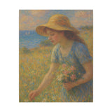 Seaside Wildflower Gathering, Impressionist Style Wall Art