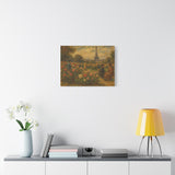 Parisian Rose Garden in Bloom,  Impressionist Landscape in the Style of Degas