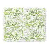 Snow Queen Pothos Pattern Canvas Print – Botanical Wall Art