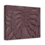 Merlot Monstera Canvas Print – Botanical Wall Art