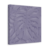 Violet Monstera Canvas Print – Botanical Wall Art