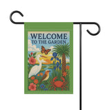 Lowcountry Garden Welcome Banner – “Sunrise on the Marsh” - Floral Outdoor Decor, Gardening Gift, Butterfly Garden Sign, Home & Patio Decor