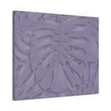 Violet Monstera Canvas Print – Botanical Wall Art