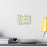 Snow Queen Pothos Pattern Canvas Print – Botanical Wall Art