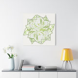 Snow Queen Pothos Canvas Print – Botanical Wall Art