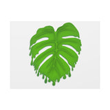 Melting Monstera Canvas Print – Botanical Wall Art