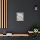 Echeveria Violet Queen Succulent Pattern Canvas Print – Botanical Wall Art