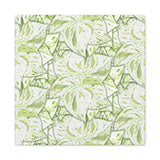 Snow Queen Pothos Pattern Canvas Print – Botanical Wall Art