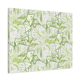 Snow Queen Pothos Pattern Canvas Print – Botanical Wall Art