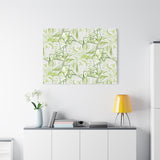 Snow Queen Pothos Pattern Canvas Print – Botanical Wall Art