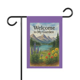 Welcome to My Garden – Rocky Mountain Wildflower Banner, Outdoor Decoration, Floral Flag, Home Decor, Garden Sign, Patio Accessory