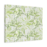 Snow Queen Pothos Pattern Canvas Print – Botanical Wall Art