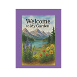 Welcome to My Garden – Rocky Mountain Wildflower Banner, Outdoor Decoration, Floral Flag, Home Decor, Garden Sign, Patio Accessory