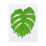 Melting Monstera Canvas Print – Botanical Wall Art