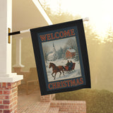 Welcome Christmas, Americana Garden Banner