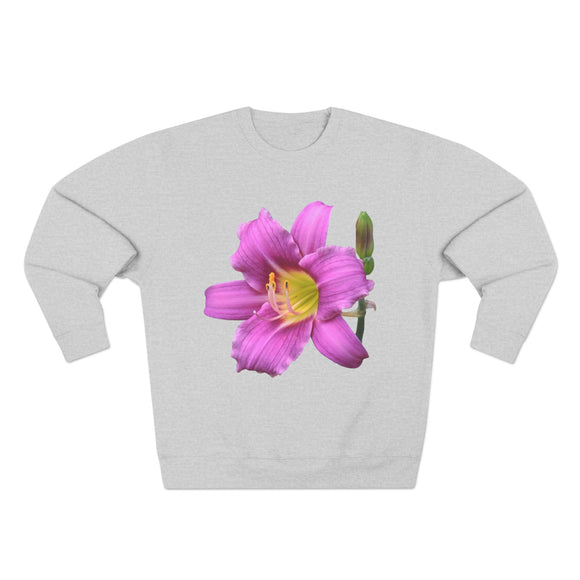 Pink Daylily Floral Sweatshirt