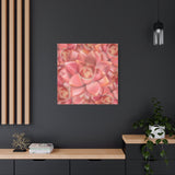 Graptosedum California Sunset Succulent Pattern Canvas Print – Botanical Wall Art