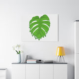 Melting Monstera Canvas Print – Botanical Wall Art