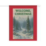 Welcome Christmas Rocky Mountain Forest Garden Banner