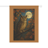 Autumn Owl with Full Moon Garden Banner
