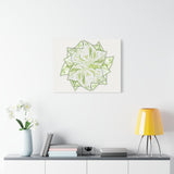 Snow Queen Pothos Canvas Print – Botanical Wall Art